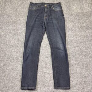 Blue Delta Custom Jeans Mens 30x30 Blue Dark Wash Regular Straight Denim Zip Fly
